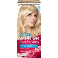 Крем-краска для волос Garnier Color Sensation Суперосветляющая, с перламутром, тон 110, УльтраБлонд чистый бриллиант