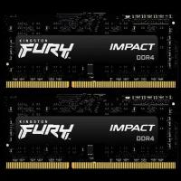 Оперативная память Kingston SO-DIMM DDR4 64Gb (2x32Gb) 3200MHz pc-25600 FURY Impact Black (KF432S20IBK2/64)