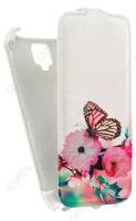 Кожаный чехол для Alcatel One Touch Idol 2 Mini L 6014X Armor Case (Белый) (Дизайн 7/7)