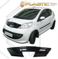 Дефлектор капота для Peugeot 107 3-door 2005-2012 Classic черный