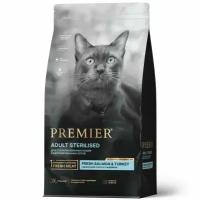 Premier Cat Salmon&Turkey STERILISED сухой корм для кошек свежее филе лосося с индейкой 2 кг