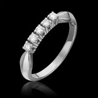 PLATINA jewelry Кольцо из белого золота с бриллиантом 01-0282-00-101-1120-30, размер 16