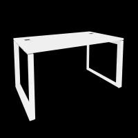 Стол для руководителя на О-образном металлокаркасе Onix O.MO-SRR-3.8 RIVA 1380x800x750 Белый бриллиант/белый металл