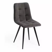 Стул Tetchair CHILLY (mod. 7095-1), ткань/металл, 45x53х88 см, высота до сиденья 50 см, темно-серый barkhat 14/черный