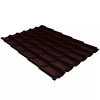Металлочерепица RAL 8017 Satin шоколад 2250х1180х0,5 мм (2,65 кв.м)