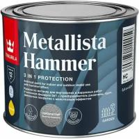 Краска для металла по ржавчине молотковая Tikkurila 3в1 Metallista Hammer, 0,4 л, база HC