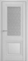Межкомнатная дверь (дверное полотно) Albero Спарта-2 покрытие Vinyl / ПО Платина стекло Мателюкс Лорд 80х200
