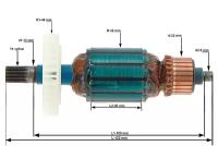 Ротор (Якорь) для шуруповерта ИНТЕРСКОЛ ДШ-10/320Э2