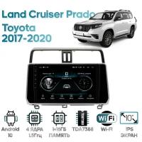 Штатная магнитола Wide Media для Toyota Land Cruiser Prado 2017-2020 / Android 9, 10 дюймов, WiFi, 1/32GB, 4 ядра