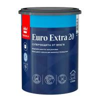 Краска водно-дисперсионная Tikkurila Euro Extra 20 моющаяся белая основа А 0,9 л