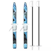 Snow Cat Лыжный комплект детский: пластиковые лыжи 75 см с насечкой, палки 75 см «Пыжики Дракоша»