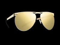 Титановые солнцезащитные очки GRESSO Rivoli - авиаторы / золотые