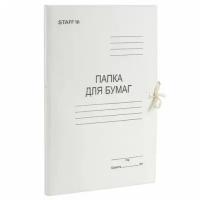 Папка для бумаг с завязками картонная STAFF, гарантированная плотность 310 г/м2, до 200 листов, 121120, 200 шт