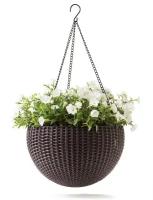 Кашпо KETER HANGING SPHERE PLANTER (35x35x22), 8,6 л, подвесное, коричневый