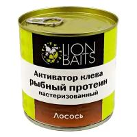 Активатор клёва жидкий Lion Baits рыбный протеин 430мл лосось, банка: металл, LBFP-0003, пастеризов