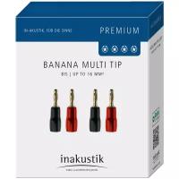 Разъем Банана Inakustik 00814841 Premium Banana MultiTip 4.0 4-Set