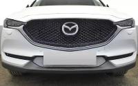 Защитная сетка на решетку радиатора Mazda CX5 2017-2020 нижняя черная