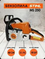 Бензиновая пила STIHL MS 250 с шиной 40 см 55 звеньев 3.1 л.с