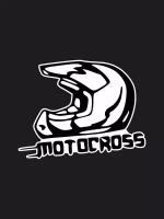 Наклейка на авто Motocross Мотокросс Мотоциклетный шлем 20x15 см