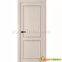 Дверь Двери Гуд Некст ПГ чёрный кант, широкий багет (полотно) (700*2000 мм., латте софт)