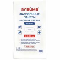 Пакеты фасовочные 24×37 см комплект 1000 шт., ПНД, 10 мкм, прочные, евроупаковка, LAIMA, 605959, 1 шт. в заказе