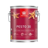 Эмаль алкидная стойкая полуматовая Pesto 30 (Песто 30) TIKKURILA 2,7 л бесцветная (база С)