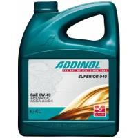 Синтетическое моторное масло ADDINOL Superior 040 SAE 0W-40, 4 л
