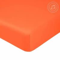 Простынь на резинке «Оранжевый» сатин (Простынь на рез. 180*200*20см)