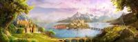 Фотообои Таинственный замок в озере 275x912 (ВхШ), бесшовные, флизелиновые, MasterFresok арт 11-133