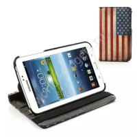 Поворотный чехол Vintage American Flag для Samsung Galaxy Tab 3 / P3200 (7.0