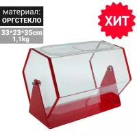 Лототрон 33x23 см, цвет основания красный, оргстекло 2 мм В защитной ПЛеНКЕ./В упаковке шт: 1