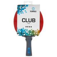 Ракетка для настольного тенниса Torres Club 4, для тренировок, накладка 2,0 мм, коническая ручка./В упаковке шт: 1