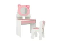 Комплект MEBELSON стол + стул Котенок 60x37 см розовый/белый