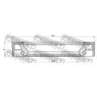Сальник ступичный передний 67.6X91.1X8X12.9 FEBEST 95LES69910813X
