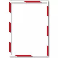 Магнитная защитная слайд-рамка MAGNETOPLAN А3, для предупреждающих знаков, бело-красная 5шт/уп