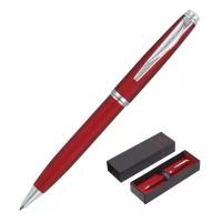 Ручка шариковая PIERRE CARDIN GAMME Classic, корпус латунь матовая, отделка сталь и хром, узел 0.7 мм, чернила синие, красная