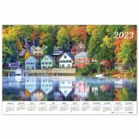 Календарь настенный листовой 2023 г., формат А1 (90х60 см), 