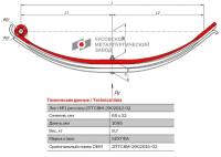 Лист №1 Рессора передняя для прицепа 2ПТС-8М 3 листа