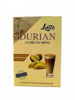 Вьетнамский растворимый кофе 3 в 1 со вкусом дуриана Latte DURIAN, 12 пак по 20 г (BAN COFFEE)