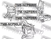 сайлентблок опоры двс FEBEST TMB1NZFERR