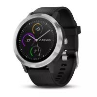 Умные часы Vivoactive 3 серебристые с черным ремешком