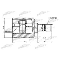 ШРУС внутренний правый 28x35x25 HONDA CIVIC/CIVIC FERIO EK#/EJ9 95-01 Patron PCV1023