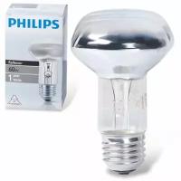 Лампа накаливания PHILIPS Spot R63 E27 30D, комплект 25 шт., 60 Вт, зеркальная, колба d = 63 мм, цоколь E27, угол 30°, 043665