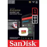 Карта памяти Sandisk microSDXC 1Tb Extreme UHS-I U3 V30 A2 (190/130 MB/s)