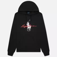 Мужская толстовка Polo Ralph Lauren Big Pony Logo Fleece Hoodie чёрный, Размер S