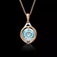 Кулоны Platina Jewelry Золотая подвеска с топазом