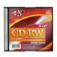 Диск CD-RW, VS, 700 Mb, 4-12 x Slim Case, 1 штука, VSCDRWSL01 (цена за 1 ед.товара)