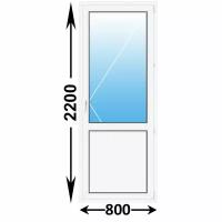Пластиковая балконная дверь MELKE 800x2200 Правая