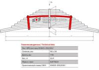 Лист №8 Рессора задняя для грузовиков производства ПАО КамАЗ 6580 12 листов