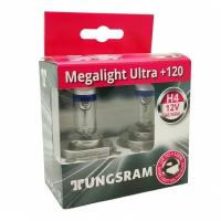 Лампы галогенные «General Electric / Tungsram» H4 Megalight Ultra +120% (12V-60/55W) #16849